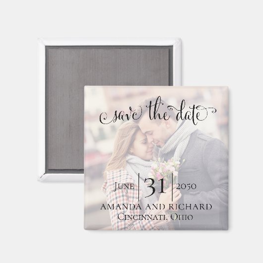 Foto: datum eenvoudig minimaliseren magneet (Voorkant / Achterkant)