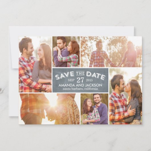Foto: datum opslaan - alkbord save the date (Voorkant)