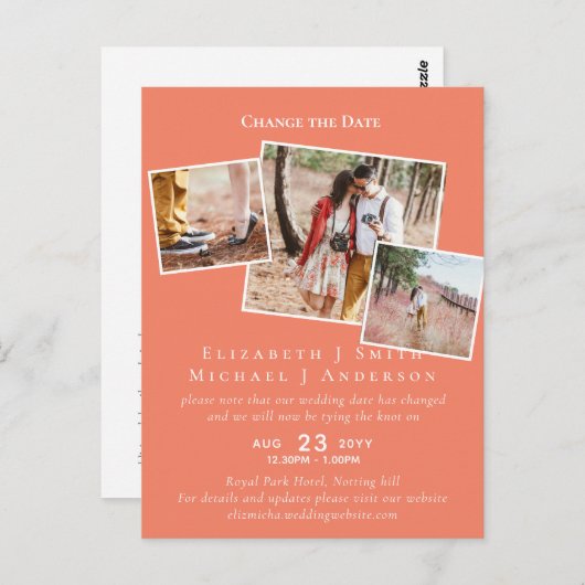 FOTO Datum Wijzigen van Afspraak Uitstel ELKE Gebe Briefkaart (Voorkant / Achterkant)