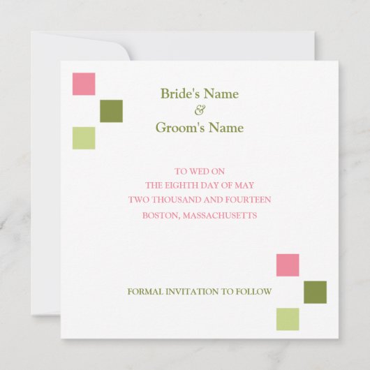 Foto: Datumkaarten opslaan Save The Date (Achterkant)