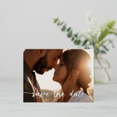 Foto De datum opslaan Folie Briefkaart - Silver (Staand Voorkant)