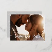 Foto De datum opslaan Folie Briefkaart - Silver (Voorkant / Achterkant)