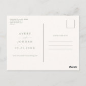 Foto De datum opslaan, Sage Green Boho De datum op Briefkaart (Achterkant)