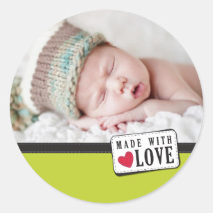 FOTO DECORATIEF LABEL :: gemaakt met liefde 1