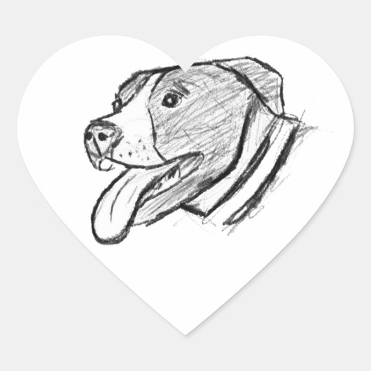 foto-dierenvriend met handtekening hart sticker (Voorkant)