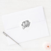 foto-dierenvriend met handtekening hart sticker (Envelop)