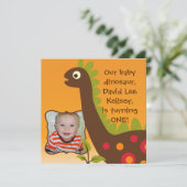 Foto Dino-Riffic Dinosaur Birthday-uitnodigingen Kaart (Staand voorkant)