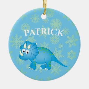 Foto Dinosaur Cute Blue Kinderen Keramisch Ornament