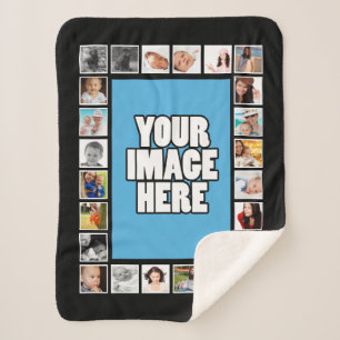 Foto DIY Collage gepersonaliseerd Sherpa Deken