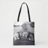 FOTO Dog Memorial Gift- Pet Loss Keepslag Collage Draagtas (Voorkant)