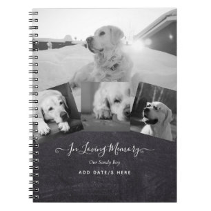 FOTO Dog Memorial Gift- Pet Loss Keepslag Collage Notitieboek