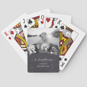 FOTO Dog Memorial Gift- Pet Loss Keepslag Collage Pokerkaarten