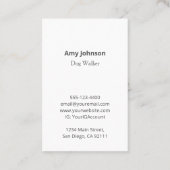 Foto Dog Walker Visitekaartje (Achterkant)