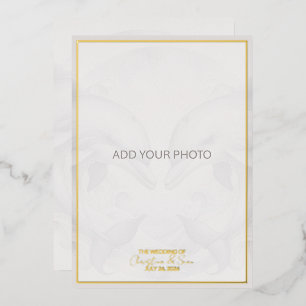 Foto Dolfijn Echte Folie Huwelijksuitnodiging Uitnodiging