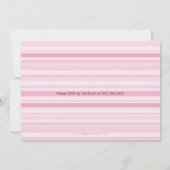 FOTO DOOP gestreept essentiepatroon roze Kaart (Achterkant)