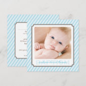 FOTO DOOP NODIGT UIT:: candystripes 2SQ Kaart (Voorkant / Achterkant)