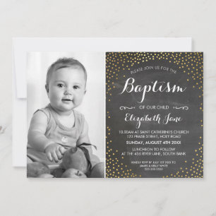 FOTO DOOP schattig mini gouden confetti krijtbord Kaart