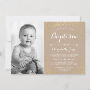 FOTO DOOP schattige mini gouden confetti witte kra Kaart