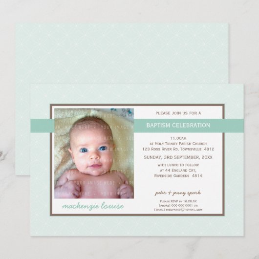 FOTO DOOP UITNODIGEN :: Glorie 2L Kaart (Voorkant / Achterkant)