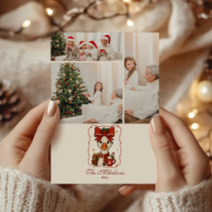 Foto Dwaze Gans Kerstmis Feestdagenkaart