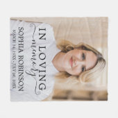 Foto: Eenvoudig Modern Memorial Keepsake Fleece Deken (Voorkant (Horizontaal))