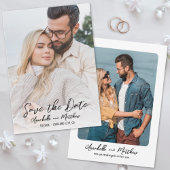 Foto Eenvoudig Script Minimalistische Bruiloft Save The Date