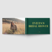 Foto Eenvoudige Elegante Bruidsjurk Groen Gastenboek (Volledig)