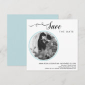 *~* FOTO EENVOUDIGE MINIMALE BRUILOFT SAVE THE DAT DATE (Voorkant / Achterkant)