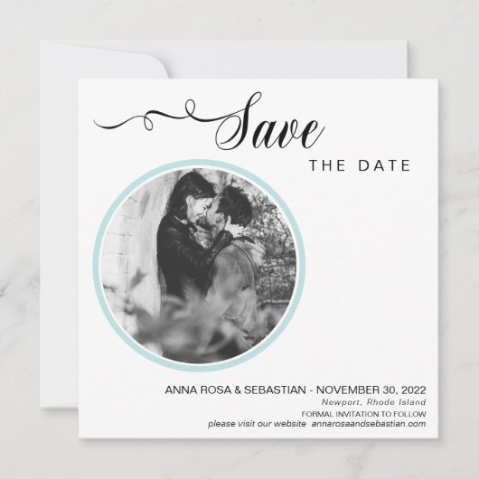 *~* FOTO EENVOUDIGE MINIMALE BRUILOFT SAVE THE DAT SAVE THE DATE (Voorkant)