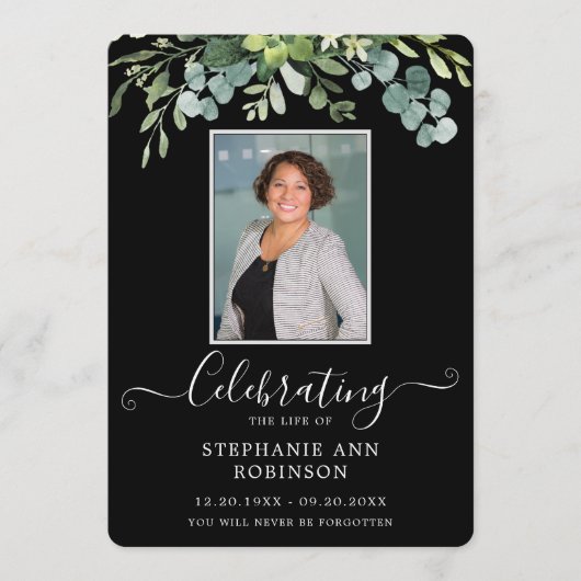 Foto Eenvoudige Orde van Service Zwart Programma (Voorkant)