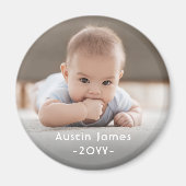 Foto & eenvoudige witte tekst Moderne minimale aan Magneet (Voorkant)