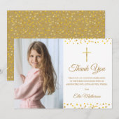 Foto Eerste Heilige Communie met Gouden Harten Bedankkaart (Voorkant / Achterkant)