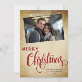 Foto Eerste kerst Getrouwd Flat Holiday Kaart (Voorkant)