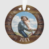 Foto Eerste Kerstmis Mr. & Mrs Dubbelzijdig Ornament (voorkant)