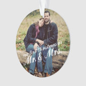 Foto eerste kerstmis Mr. & Mrs Ornament (voorkant)