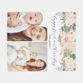 Foto eerste Moederdag Fleece Deken (Voorkant (Horizontaal))