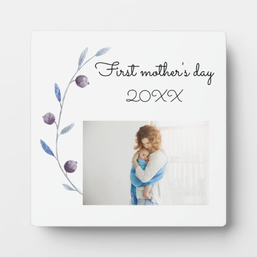Foto eerste moederdag fotoplaat (Voorkant)