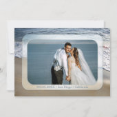 Foto Elegant Beach Weddenschap Hartelijk dank Save The Date (Voorkant)