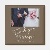 Foto Elegant Bedankt Weddenschap Magneet (Voorkant)