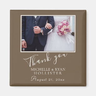 Foto Elegant Bedankt Weddenschap Magneet