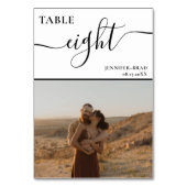 Foto elegant Black White Chart bruiloft Kaart (Voorkant)