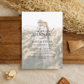 Foto Elegant Calligraphy Rehearsal Dinner Kaart