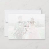Foto Elegant Chic Script Wedding Bedankkaart (Achterkant)
