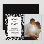 Foto Elegant Classy Wedding Save the Date Kaart (Voorkant / Achterkant)