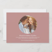 Foto: Elegant Dusty Roos Floral Wedding Save The Date (Achterkant)
