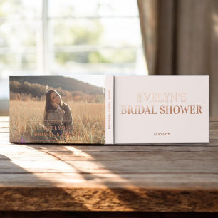 Foto Elegant eenvoudig Baby shower roze Gastenboek