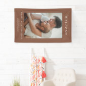 Foto Elegant Eenvoudig Welkom Bruiloft Spandoek (Insitu)