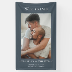 Foto Elegant Eenvoudig Welkom Bruiloft Spandoek