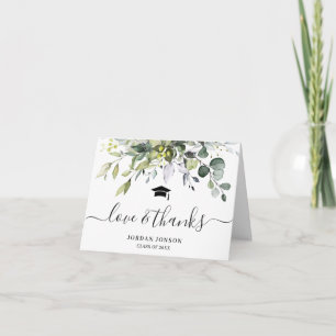 FOTO Elegant Eucalyptus Greenery Afstuderen Bedankkaart