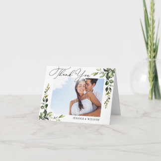FOTO Elegant Eucalyptus Waterverf Floral Bedankkaart